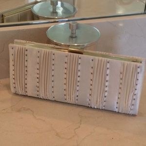 Ivory Satin Clutch